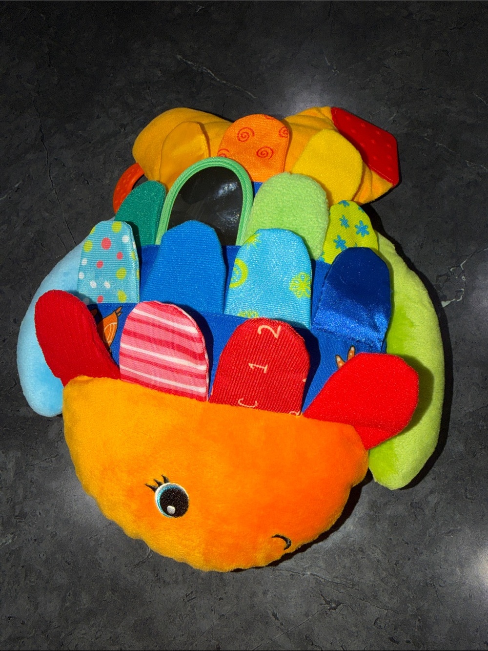 Melissa & Doug Orange Plush Flip Fish with Multicolored Fins